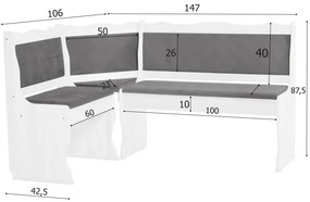 ROHOVÁ JEDÁLENSKÁ LAVICA MINI JELŠA