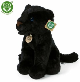 Plyšový čierny leopard 30 cm ECO-FRIENDLY