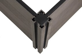 Vyvýšený záhon G21 Crop 183 x 68 x 80, WPC, eben, 80 cm