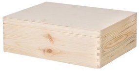 ČistéDrevo Drevený box s vekom 40 x 30 x 14 cm bez rukoväte