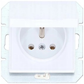 Zásuvka jednoduchá IP44 MEDIUM biela 17665