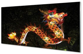 Nástenný panel  Japonský drak osvetlené 100x50 cm