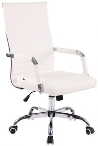 Design-Shop Kancelárska stolička Amadora - koženka - Biela