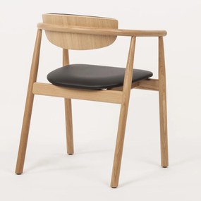 Stima Designové kreslo GREEN Vyberte odtieň ->: Dub, Vyberte látku ->: Čierná koženka
