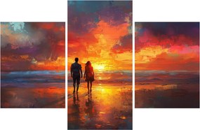 Obraz - Prechádzka na pláži (90x60 cm)