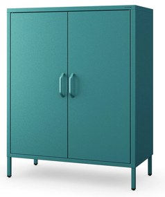 Skrinka do obývačky s policami VITO, 800 x 1015 x 400 mm, Modern: morská farba