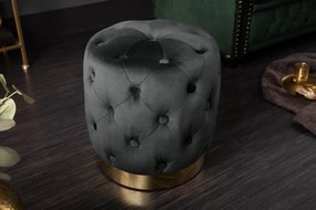 Dizajnová taburetka Rococo 37 cm čierna