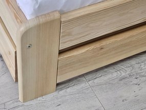 Detská posteľ z masívu borovice EURO - 200x90 cm - prírodná