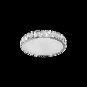 LUXERA LED krištáľové stropné svietidlo GIRO, 20W, teplá biela, 30cm, okrúhle