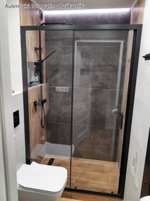 Sprchové dvere maxmax MEXEN APIA 140 cm - BLACK, 845-140-000-70-00