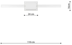 Závesné LED svietidlo Rio 110, 1x LED 70w, 3000k, w
