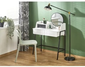 Toaletný stolík AGNES 120x80 cm biela/čierna