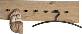 Vešiak na stenu Parma, šírka 80 cm, dub/čierny%