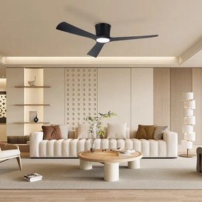 ZEVENTI - LED stropný ventilátor AUREX LED/24W/230V Wi-Fi Tuya čierna + diaľkový ovládač