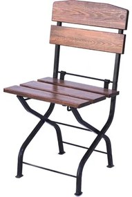 Záhradná stolička Rojaplast Weekend drevená skladacia hnedá