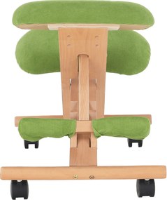Kondela Ergonomická kľakačka, zelená/buk, GROCO