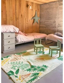 Prateľný ručne tkaný bavlnený detský koberec 140x200 cm Botanic Plants – Lorena Canals
