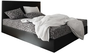 Čalúnená posteľ boxspring LILA 2, 90x200, flowes 83/sioux čierna, ľavá