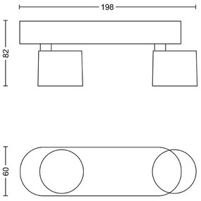 Philips - LED Stmievateľné bodové svietidlo STAR 2xLED/4,5W/230V