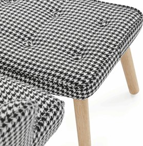 Kreslo ušiak s podnožou AK-305B PW2 Farba: Patchwork