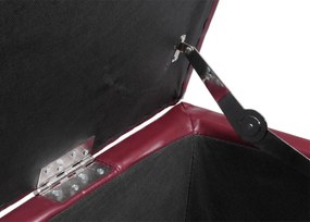 Skladovacia lavica Krien 112 x 45 x 45cm - Červená
