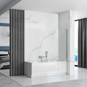 Rea Lagos, 1-krídlová vaňová zástena s otočným krídlom 70x140 cm, chrómová, REA-W7639