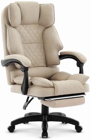 Ergonomická kancelárska stolička HC-1031 s podnožkou - béžová