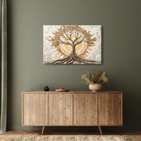 Obraz – Zlatý strom života v mozaike (90x60 cm)