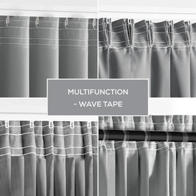 Sivý zatemňovací termo záves 140x245 cm Pleat – Restilo