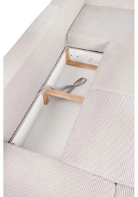 Béžová menčestrová rozkladacia rohová pohovka (ľavý roh/do tvaru "U") Tori – Bonami Selection