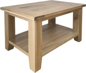 Konferenčný stolík s poličkou z masívu 90x60x50cm