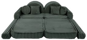 MeowBaby® Churros detská pohovka Max, Pine Forest Green