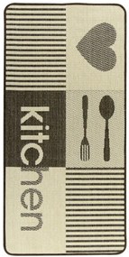 Protišmykový kuchynský koberec/ behúň Flex 19053/19 hnedý