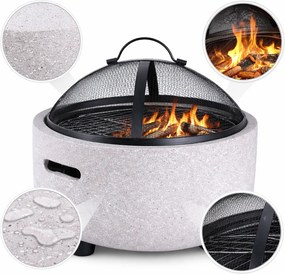 BBQ Meeting Záhradné ohnisko s pokrievkou a kutáčom 43 × 43 × 38,5 cm BBQ0124