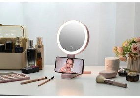 Immax 09102L - LED+CCT Stmievateľné kozmetické zrkadlo SWEET LED/3W/5V ružové