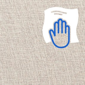 Design-Shop Hojdacie kreslo stolička Morelia - látka, drevené nohy orech - Krémová