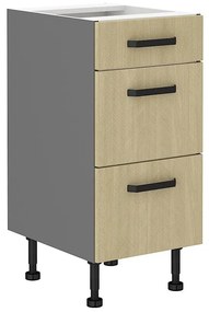 Kuchynská skrinka SCANDI jedľa/antracitová 40d 3s bb