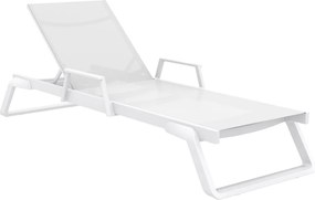 TROPIC ARM záhradné lehátko white/white