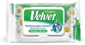 VELVET vlhčený toaletní papír Heřmánek & Aloe Vera, 42 ks