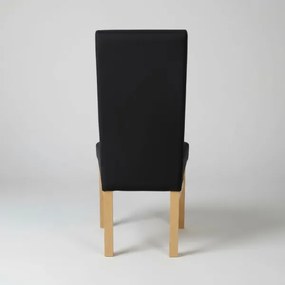 Jedálenská stolička ALISON čierna/dub