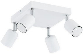 LOREO Moderné stropné bodové svietidlo SAROS BIA, 4xGU10, 40W, biele