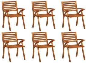Záhradné stoličky 6 ks akáciový masív