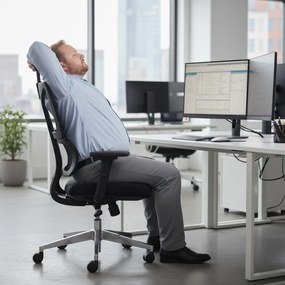 Kancelárska ergonomická stolička Neoseat CALVANI XL — čierna, nosnosť 150 kg