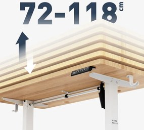 Elektrický výškovo nastaviteľný stôl Mark Adler Leader 6.9 Dub Craft / biely