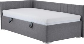 Posteľ s univerzálnym čelom Dafne 110x200 cm, holubia šedá tkanina