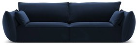 Tmavomodrá zamatová pohovka 208 cm Vanda – Mazzini Sofas