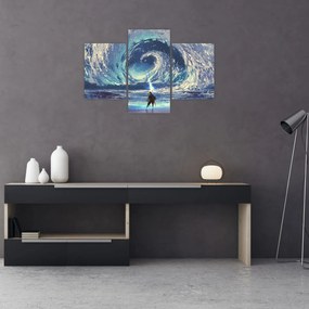 Obraz - Ilustrácia chlapca s kopijou (90x60 cm)