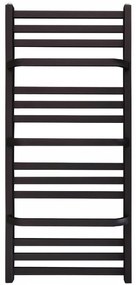 Regnis LOX DUO, vykurovacie teleso 300x1800mm, 652W, čierna matná, LOXDUO1810/300/D270/BLACK