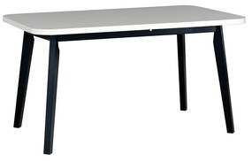 Stôl Harry 80 x 140/180 VI, Morenie: biela - L, Farby nožičiek: čierna