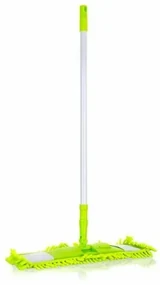 BRILANZ Mop plochý ženilkový s teleskopickou tyčou 120 cm, svetlo zelený